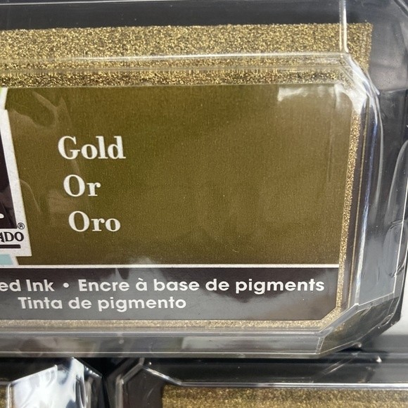 Inkadinkado Pigment Based Ink Stamp Pad Gold Set of 3 Crafts - Picture 3 of 13
